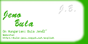 jeno bula business card